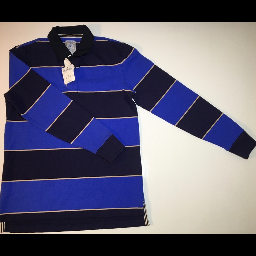 Land’s End Men’s Rugby Shirt SZ S 34-36 Longsleeve